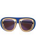 oversized aviator frame sunglasses