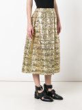 metallic pleated skirt