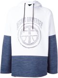 bicolour V-neck hoodie