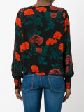 carnation print long sleeve top