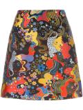 jacquard a-line skirt
