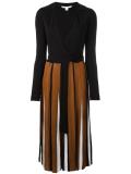 pleated wrap dress