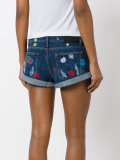 embroidered denim shorts 