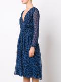 printed pleated dress