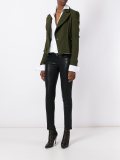 peaked lapel fitted jacket