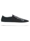 abstract print slip-on sneakers