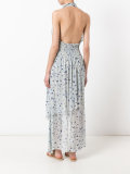 floral print halterneck dress