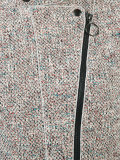 off centre zip tweed jacket 
