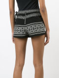embroidered print shorts