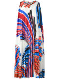 printed pleated dress