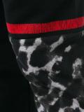 leopard print panel track pants