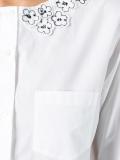 flower appliqué shirt