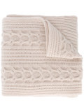 wide cable knit scarf 
