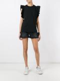 ruffled sleeves T-shirt