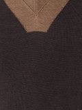 contrast v-neck jumper