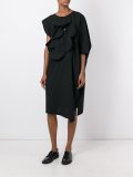 scalloped ruffle front dress