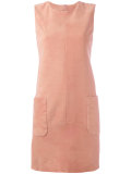 patch pockets leather dress