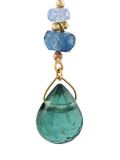 tourmaline and sapphire drop earrings
