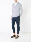 zipped knitted hoodie