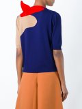 floral embellished shortsleeved blouse