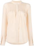 pleated yoke blouse
