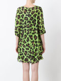 leopard print flared dress