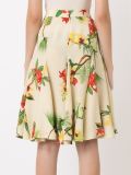 midi floral A-line skirt