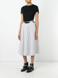 striped belted skirt