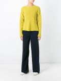ribbed crew neck jumper