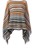zig-zag knit poncho