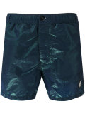 iridescent swim shorts