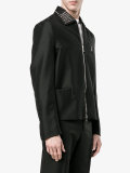 eyelet enbellished collar jacket