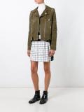 plaid A-line skirt