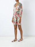 tropical print beach dress
