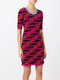 striped pattern shortsleeved dress