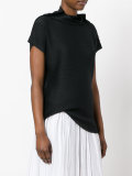 cowl-neck knitted top