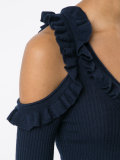 cut-out ruffle jumper 
