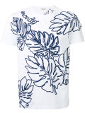 tropical leaf applique T-shirt
