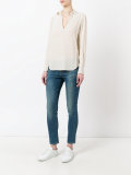 open neck blouse 