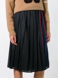 perforated pleated skirt