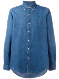 button-down denim shirt