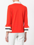 contrast-cuff top