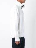 buttoned roll neck pullover