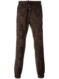 printed slim-fit trousers