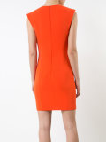 eyelet-embellished crepe dress