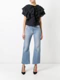 broderie anglaise ruffle trim top