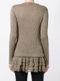 ruffled hem jumper