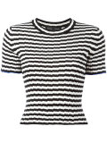 striped fitted T-shirt