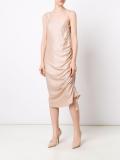 asymmetric shoulder mid dress