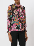 printed ruffle trim shirt 